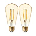 GE Vintage Amber Glass ST19 LED Light Bulb