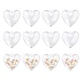 YASUOA 12 Pieces Fillable Heart-Shaped Ornaments Ball, 65mm