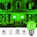 SHACHENG G14/G45 Globe-Shaped Green LED Light Bulb, 4W E26 400LM 6 Pack 
