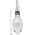 Creative Hobbies 4 Inch Fillable Light Bulb Shape Clear Plastic Christmas Ornaments with Screw Off Caps
