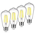 Ascher LED Edison 6W Daylight White 4000K, ST58 Vintage Filament Bulbs