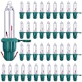 Aodaer 200 Pieces Mini 2.5 Volt Replacement Light Bulbs with Green Base