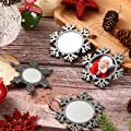 Hotop 6 Pieces Sublimation Snowflake Ornament 