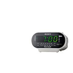 Sony ICF-C318 Automatic Time Set Clock Radio with Dual Alarm (White)