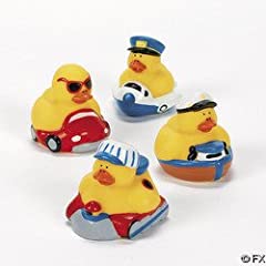 One Dozen (12 pc) Transportation Rubber Ducks