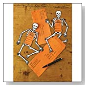 Classic Halloween Skeleton Invitations