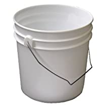 2 gallon Food Grade White plastic bucket with handle & Lid - Set of 3