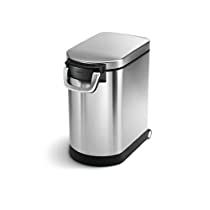 simplehuman Pet Food Storage Can, Brushed Stainless Steel
