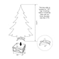 glitzhome Natural Wooden Christmas Tree Collar , 22" L 