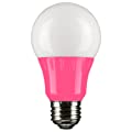 Sunlite Pink LED A19 Colored Light Bulb