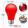 LOHAS LED Red Lights Bulbs, 9W A19 Red Color