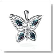 Alexandrite Butterfly Pendant