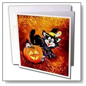 Funny Halloween Cat and Mouse Greeting Cards