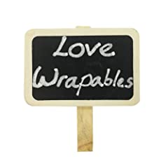 Wrapables Mini Chalkboard with Wooden Clip (set of 6)