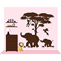 Large Silhouette Safari 2 Paint by Number Wall Mural
