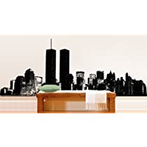 Vinyl Wall Art Decal Sticker (Black Color Only) World Trade Center NYC Large Abstract Decal