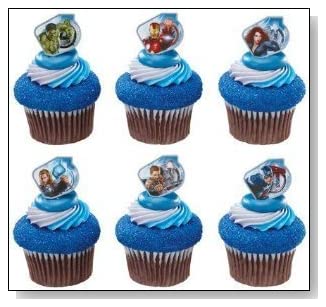 Marvel Avengers Superhero Cupcake Rings