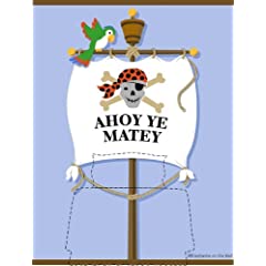 Rosenberry Rooms Ahoy Ye Matey Bedhugger Paint by Number Wall Mural