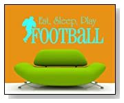 Eat Sleep Play Football Sports Mural