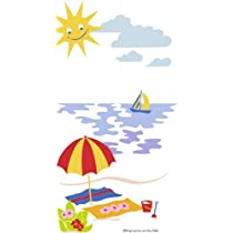 Beach Umbrella Paint by Number Wall Mural