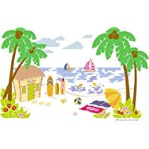 Beach Scene Paint by Number Wall Mural