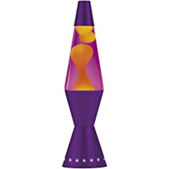 Lava Lite 4201 17-inch/32 oz. Designer Lava Lamp Yellow Wax/Purple Liquid/Purple Base