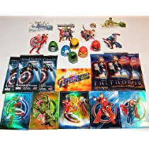 Marvel Avengers Superhero Party Favors Set of 24 with Bracelets & Keychains