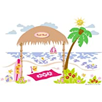 Beach Shack Paint by Number Wall Mural