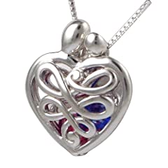 Loving Family® Sterling Mothers Heart Gift Locket with Set of 12 Birthstones - Small