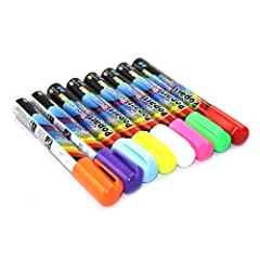 Wet Liquid Chalk Neon Marker Pen 8 Color Pack Dry Erase