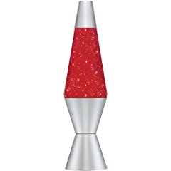 Lava Lite 2132 14.5-inch/20 oz. Stardust Glitter Lamp Red