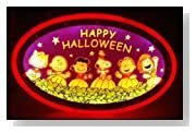 Peanuts Charlie Brown & Friends Happy Halloween Lighted Sign