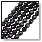 8mm black glass beads