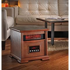 Dynamic Infrared Quartz Heater 4 Heater Elements 1000 Square Feet Dark Oak