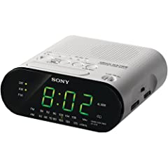 Sony ICF-C218 Automatic Time Set Clock Radio (White)
