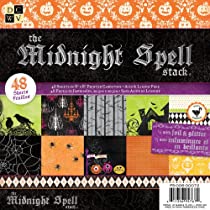 Die Cuts With A View Midnight Spell Halloween Paper Stack with Glitter/Foil