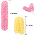 EaseYourDay Reusable Feather Duster Replacements for Swiffer Duster Refill – 2pcs of Yellow 180° Dusters Refills + 2pcs of Pink 360° Dusters Refills 