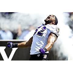 NFL Baltimore Ravens Ray Lewis Making an Entrance In Your Face Mural Wall Graphic