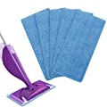 KEEPOW Reusable Mop Pads Compatible with Swiffer Wet Jet