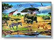 Animals in Africa 1000-Pieces AR Puzzle