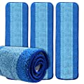 Senowi 4Pack Microfiber Spray Mop Replacement Heads Compatible with Bona Wet&Dry Mop, 18 Inch